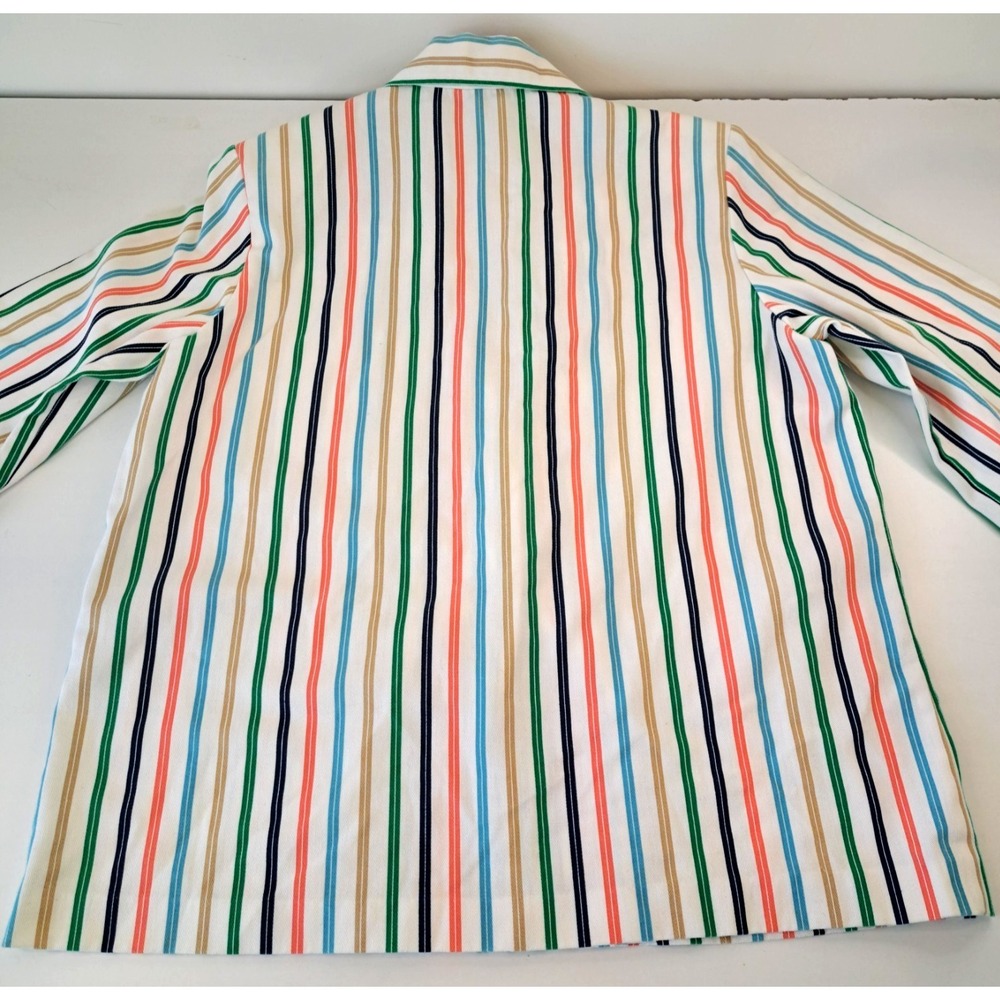 Vtg Cape Cod Match Mates‎ Lightweight Blazer Women's XL Striped 80s Preppy - Picture 5 of 8